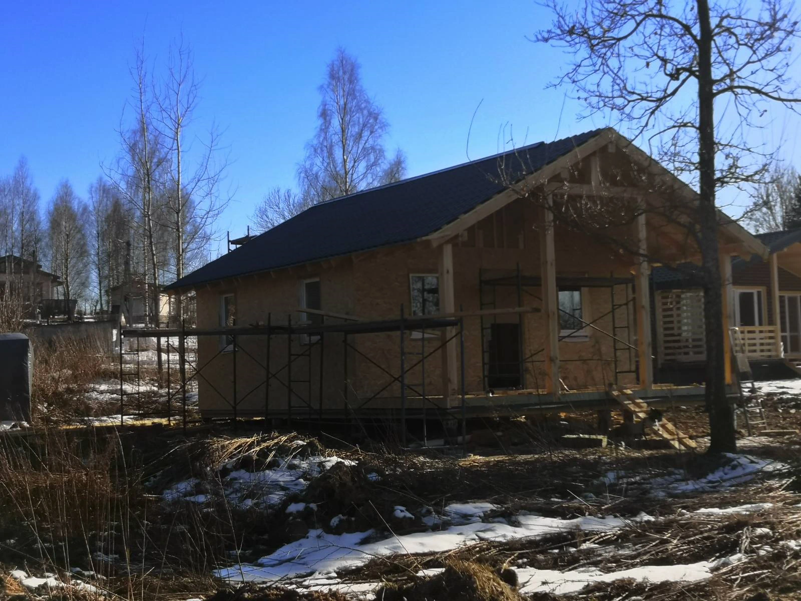 Строительство каркасного дома в Беларуси - фотографии со строительной площадки