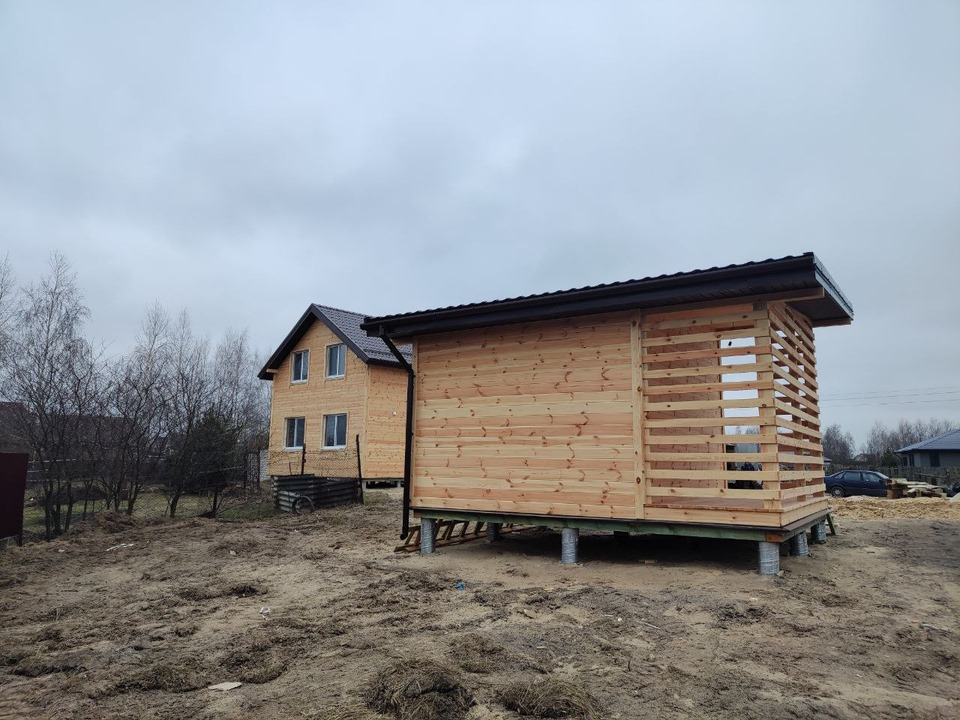 Строительство каркасного дома в Беларуси. Фото.